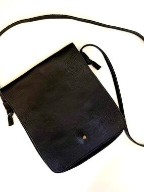 Eileen Fisher Black Leather Crossbody Bag